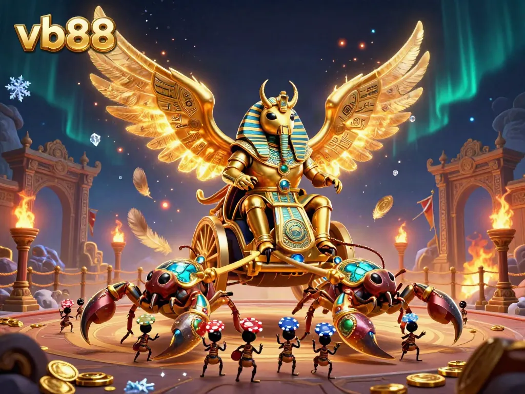 Experience the thrill of winning with vb88 in a vibrant 3D casino scene filled with unique characters.